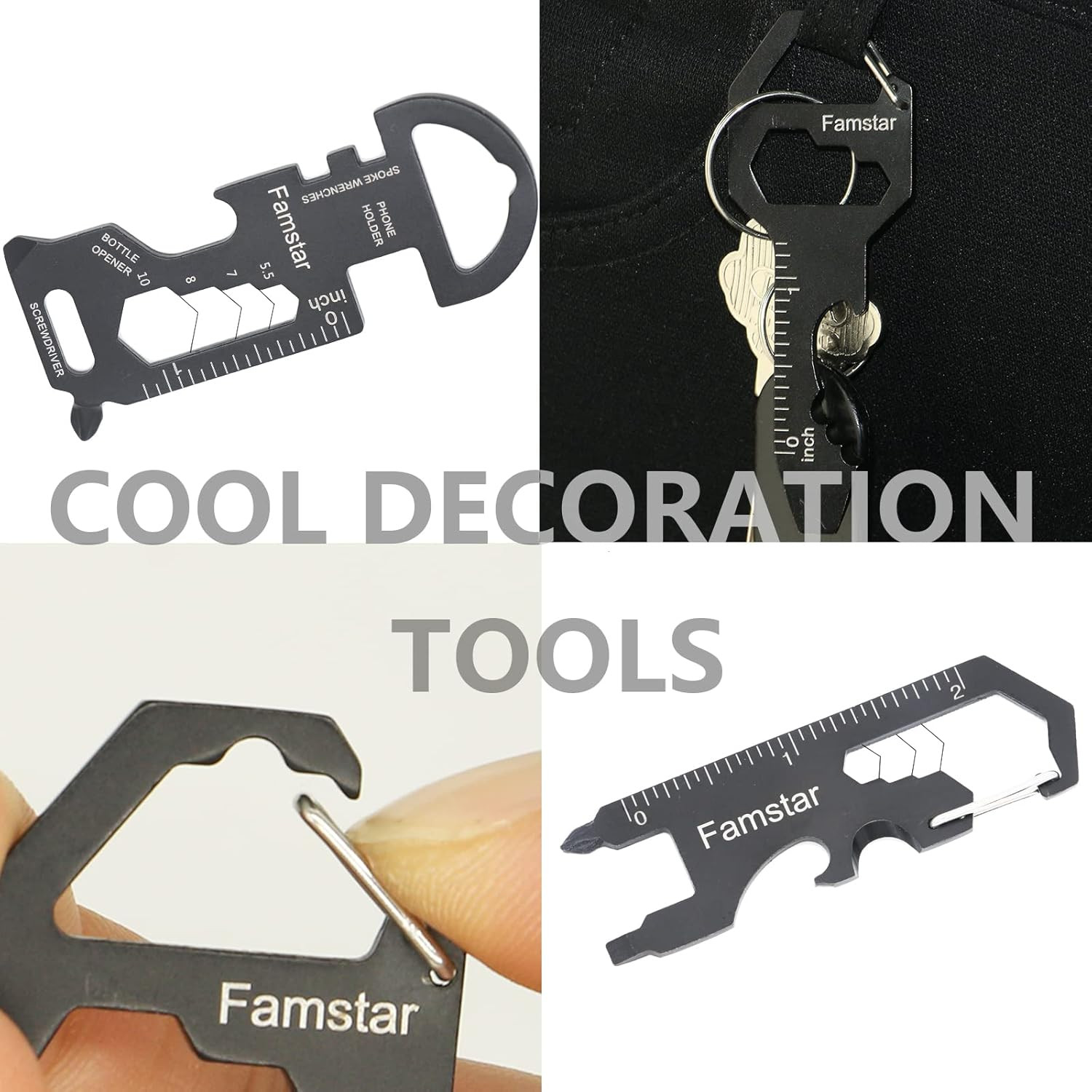 Keychain Multi-tool 3Pack Metal Pocket Tool Portable No rust Wrench for Screw,ru