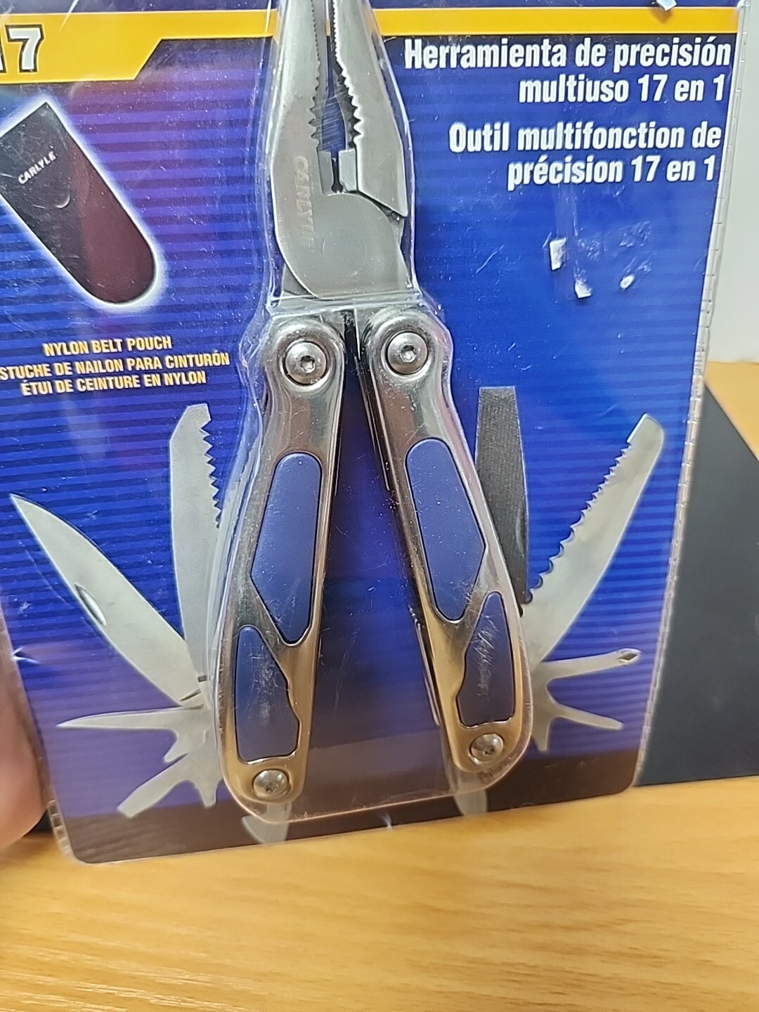 CARLYLE MT17 PRECISION 17 FUNCTION STAINLESS STEEL MULTI TOOL & CASE 9.8oz. 4″
