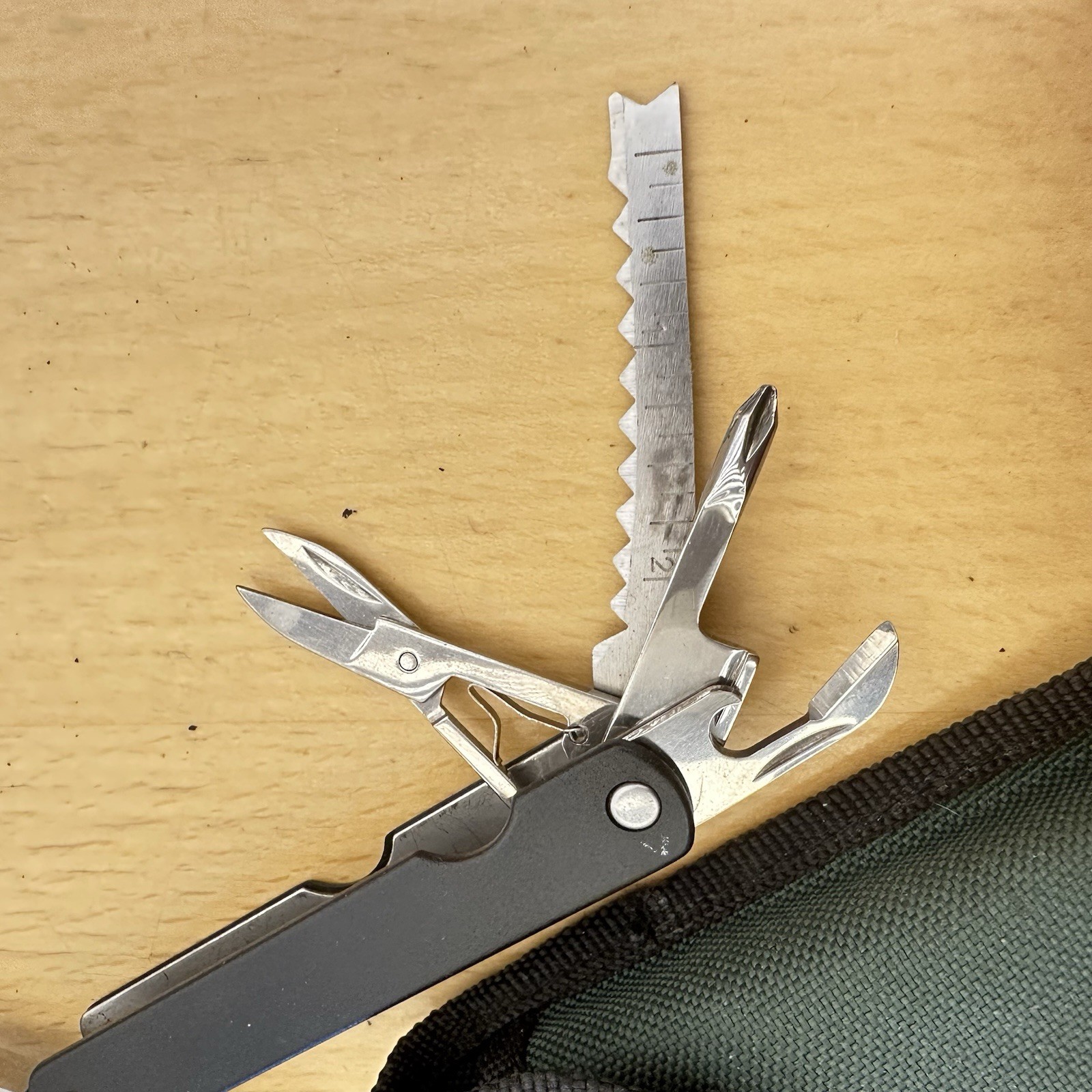 Fujifilm Stainless 9 Multi Tool Pliers Wire Cutter Scissors Blades Opener Sheath