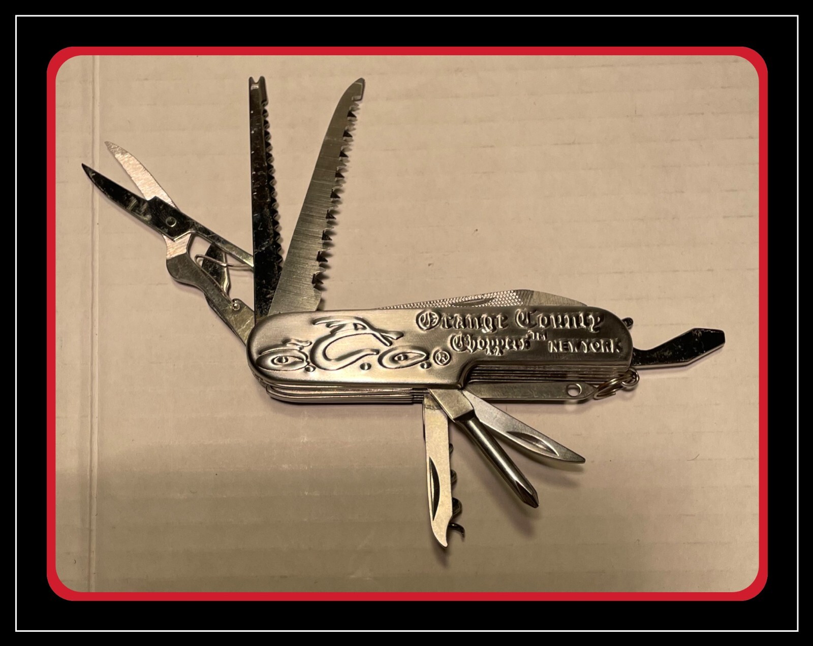Rare Vintage Orange County Choppers Brand New York Multi-Function Pocket Knife