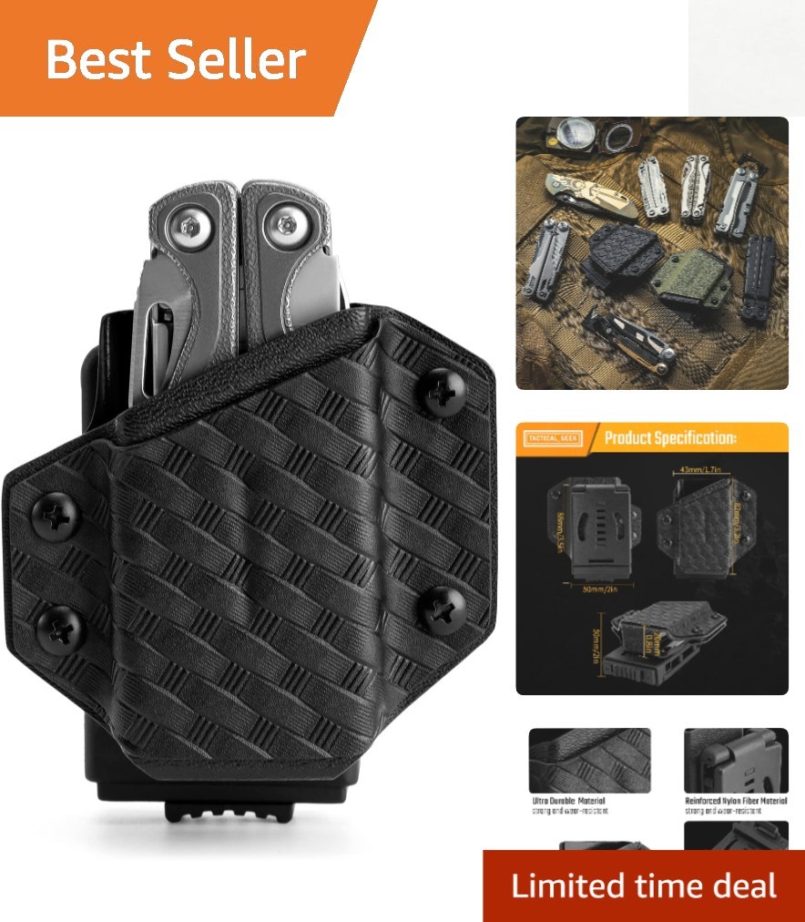 TACTICAL GEEK TX1 Adjustable Multi-Tool Sheath – Lightweight & Durable Black