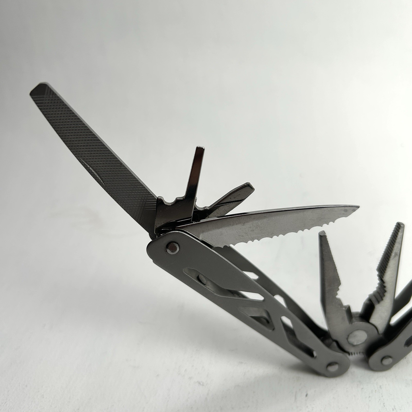 Multi-Tool, 9 Tools, Survival, Camping or Hiking Tool, Compact, Stainless Steel