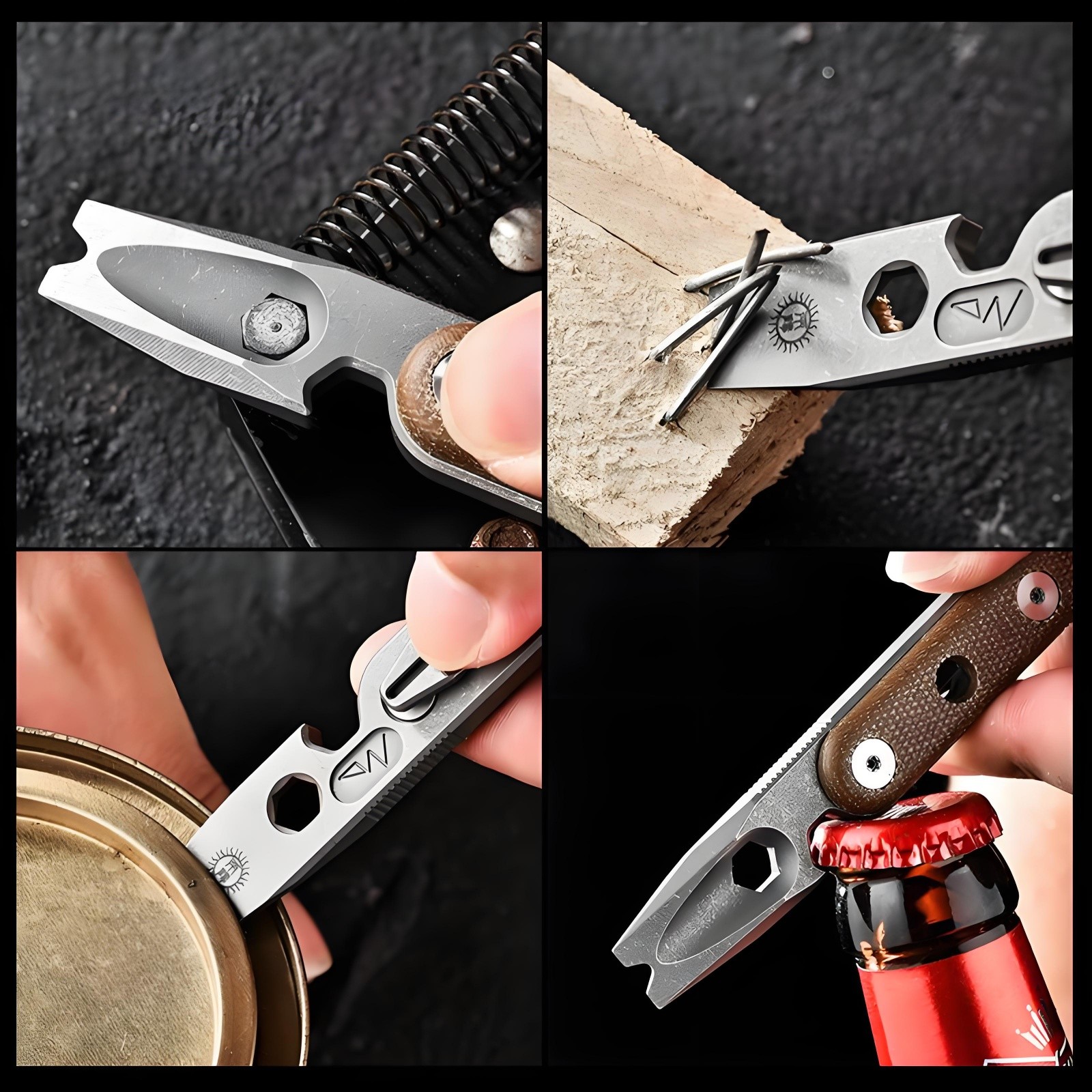Titanium Alloy Bottle Opener Pocket Portable Crowbar Outdoor EDC Multi Tool