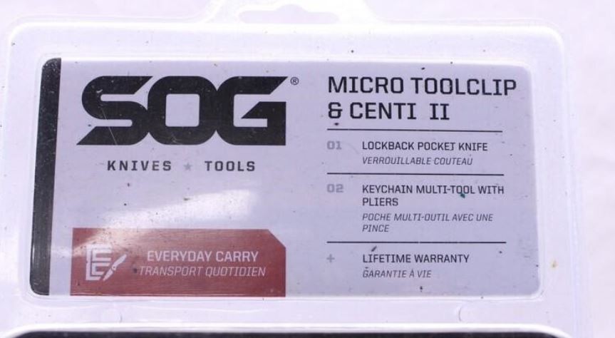 SOG Micro Toolclip & Centi II Knife Set New In Box 9 N 1 Multi Tool Survival KIT