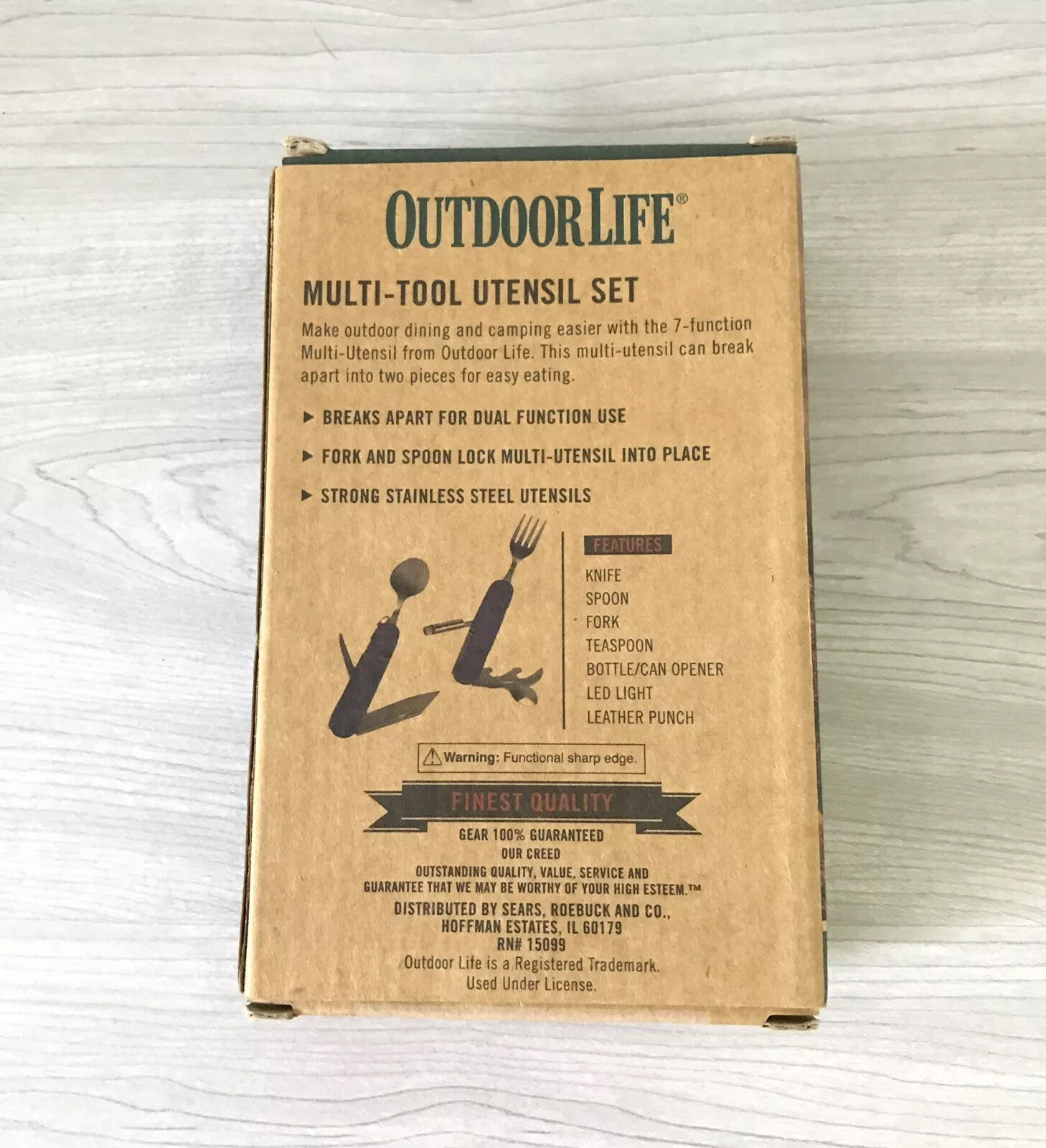 Outdoor Life Multi Tool Utensil Set Stainless Steel New In Box