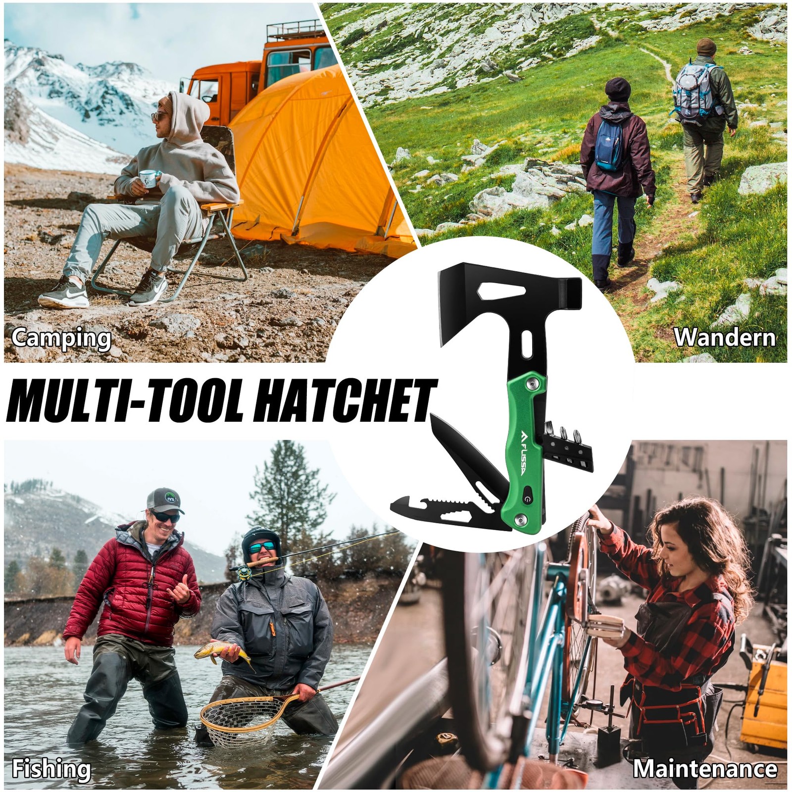 Multitool 14 in 1, Gifts for Men, Camping Accessories, Camping Gadgets, Ki…