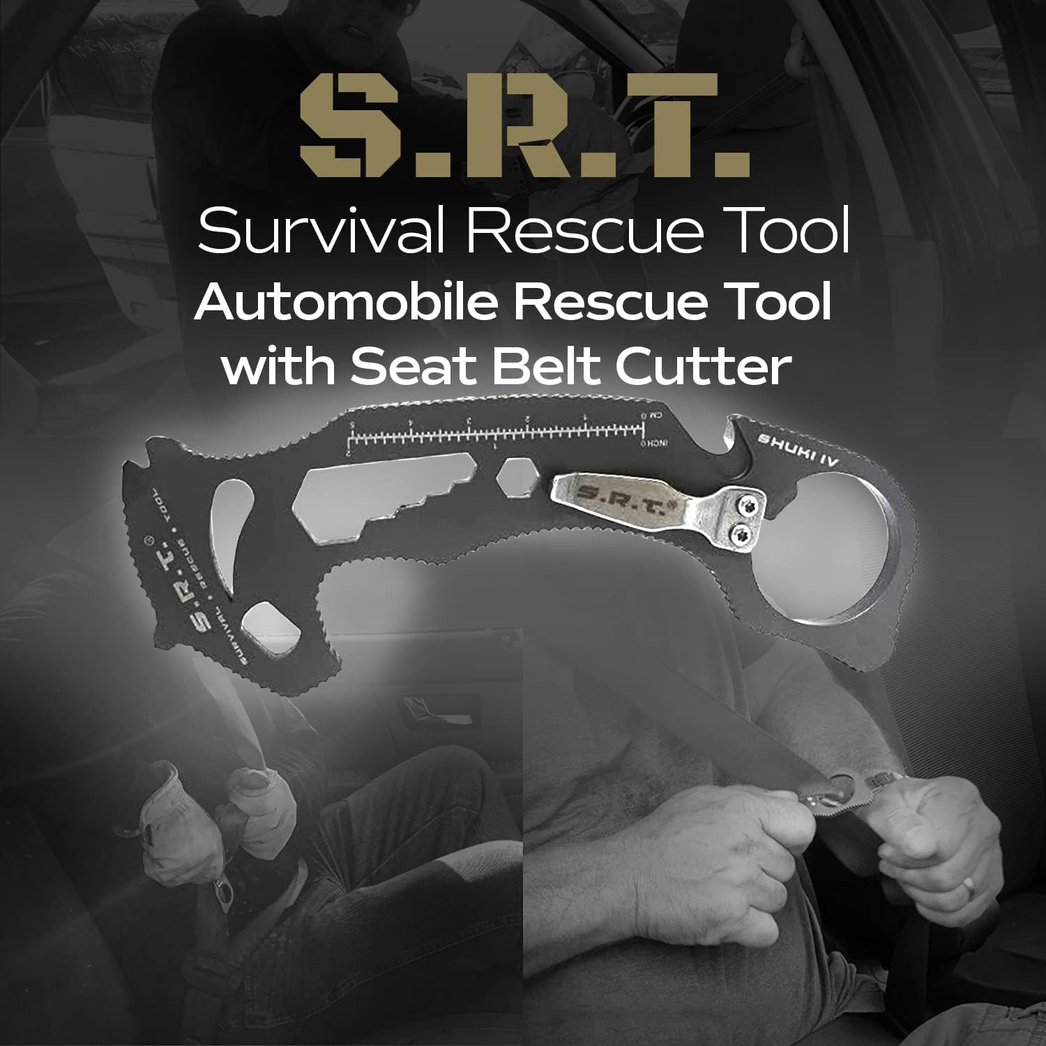 Survival Rescue Tool – 14 Function Premium Rescue Automobile Multitool for Every