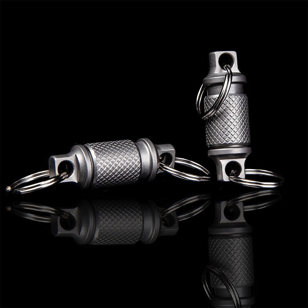 Titanium Alloy Keychain Detachable Car Key Holder 360° Swivel Quick-Release Tool