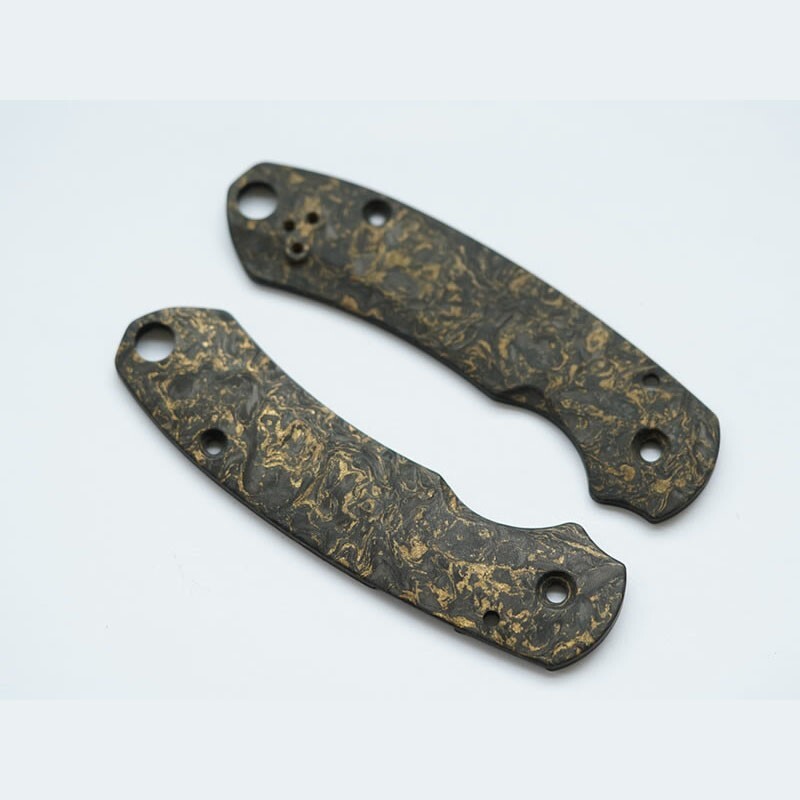 1 Pair Copper Forged Carbon Fiber Handle Scales for Spyderco C223