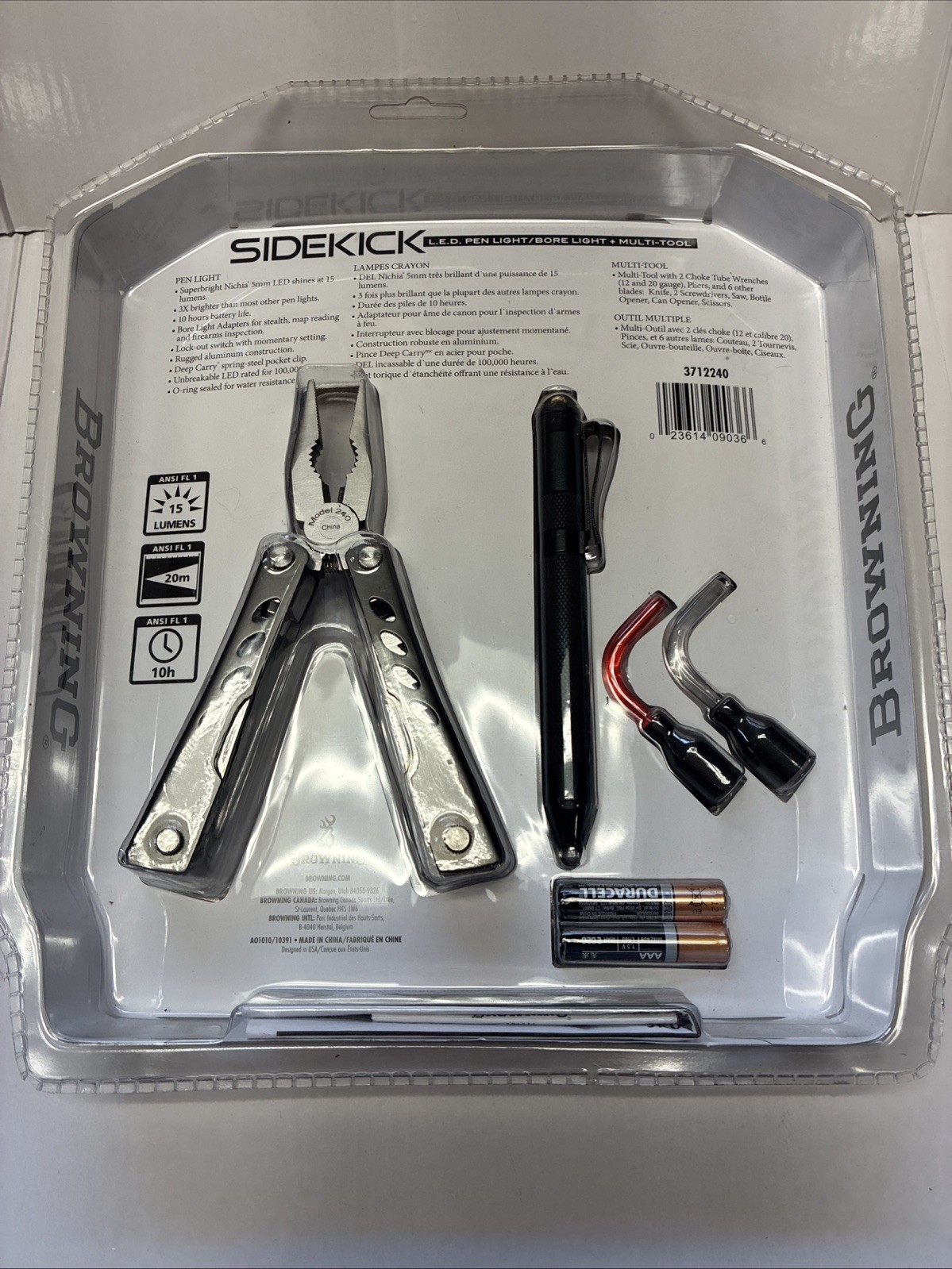 Browning Sidekick 2 Multitool Kit w/ LED Pen Light & Choke Wrench – NEW Sealed
