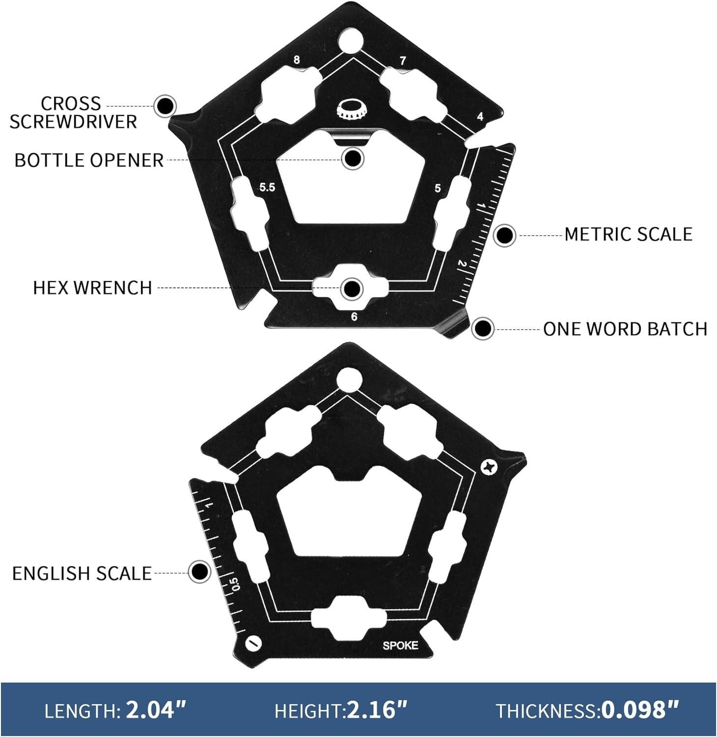Keychain Multi-tool Metal Pocket Tool for men Portable No rust multi-function