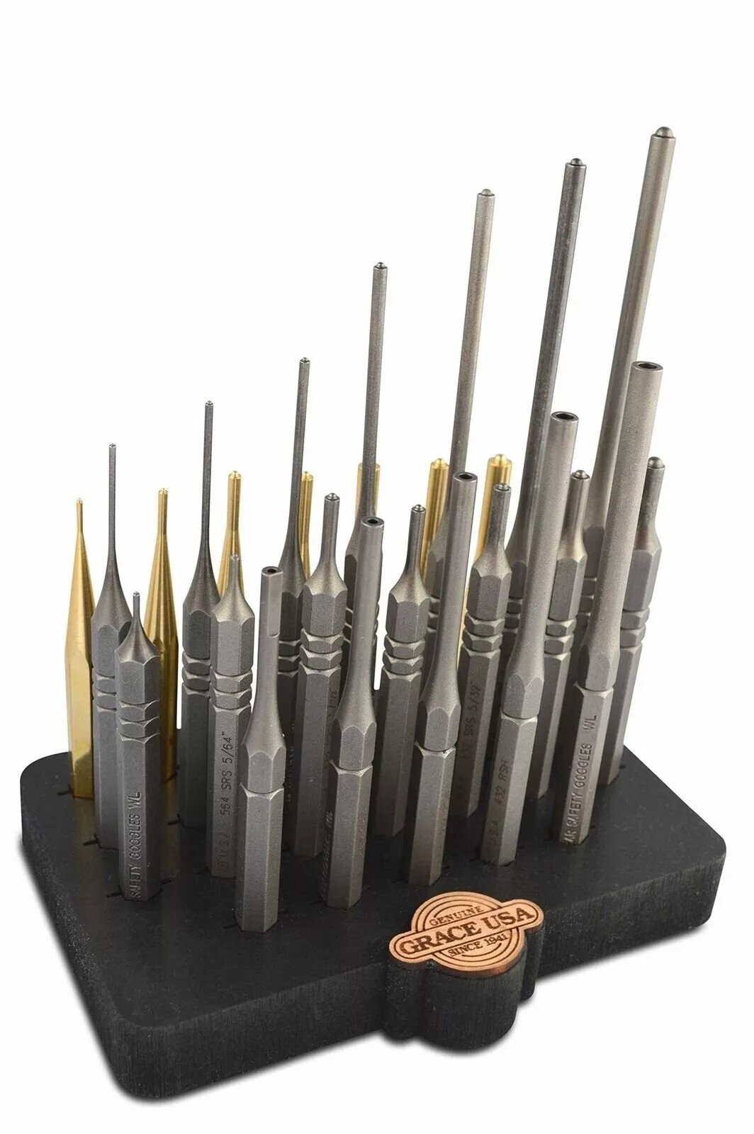 Grace Gunsmith Roll Pin Spring Punch Set Steel And Brass 27 Pieces – GRARP27SBB