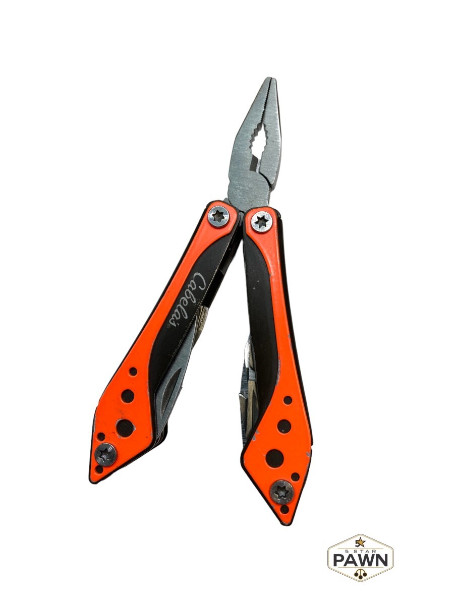 Blaze Orange Cabelas Budget EDC Folding Pocket Knife Multi-Tool Scis (FVS027774)