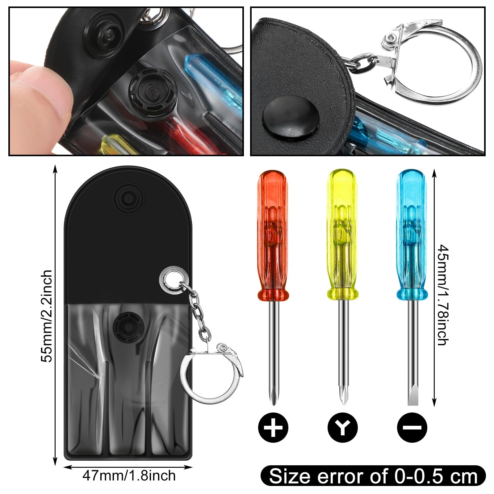 90 Pcs Mini Tape Measure Screwdriver Helmet Set Multitool Pen Credit Card Fat…