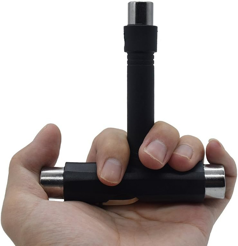 Black All-In-One Multifunctional Portable T-Tool&Y-Tool for Skateboard,All-In-On