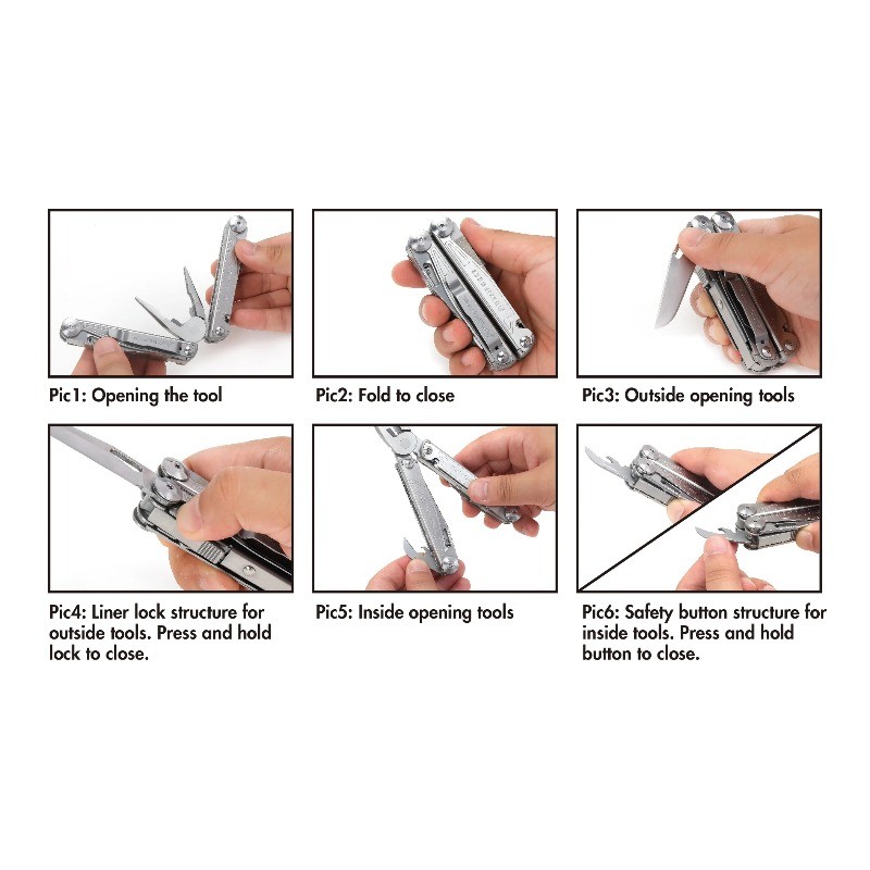 Ozark Trail Multiforce 18-in-1 Premium Multi-Tool, Stainless Steel