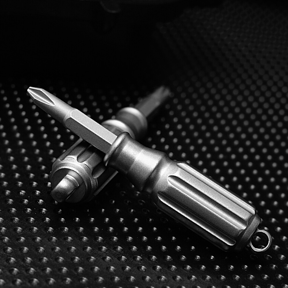 1PC Mini Titanium S2 Steel Screwdriver Portable Keychain Outdoor Pocket ToolEdc