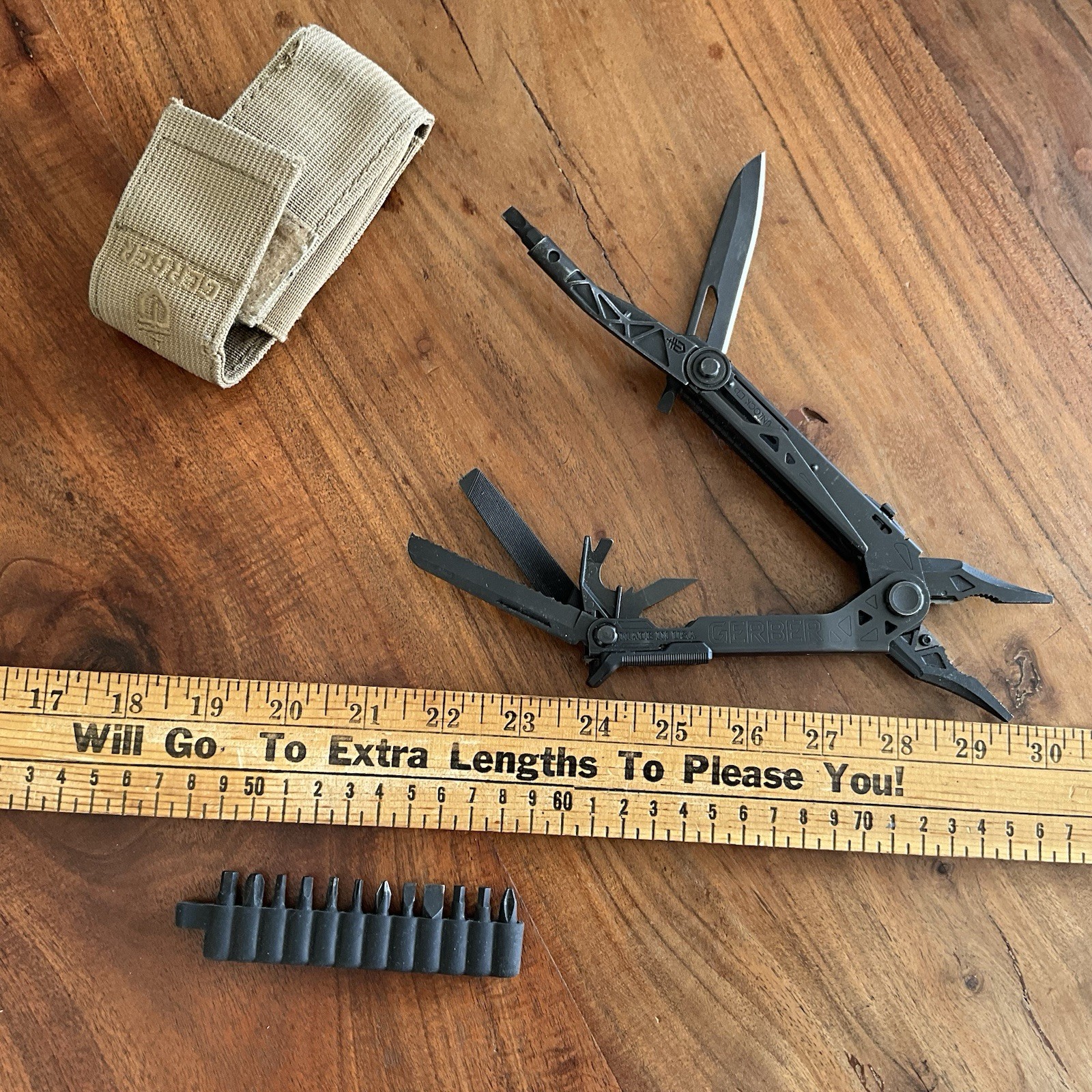 GERBER–CENTER DRIVE–MULTI PLIER–w/ BITS–GERBER CASE-MILITARY–EDC SURVIVAL