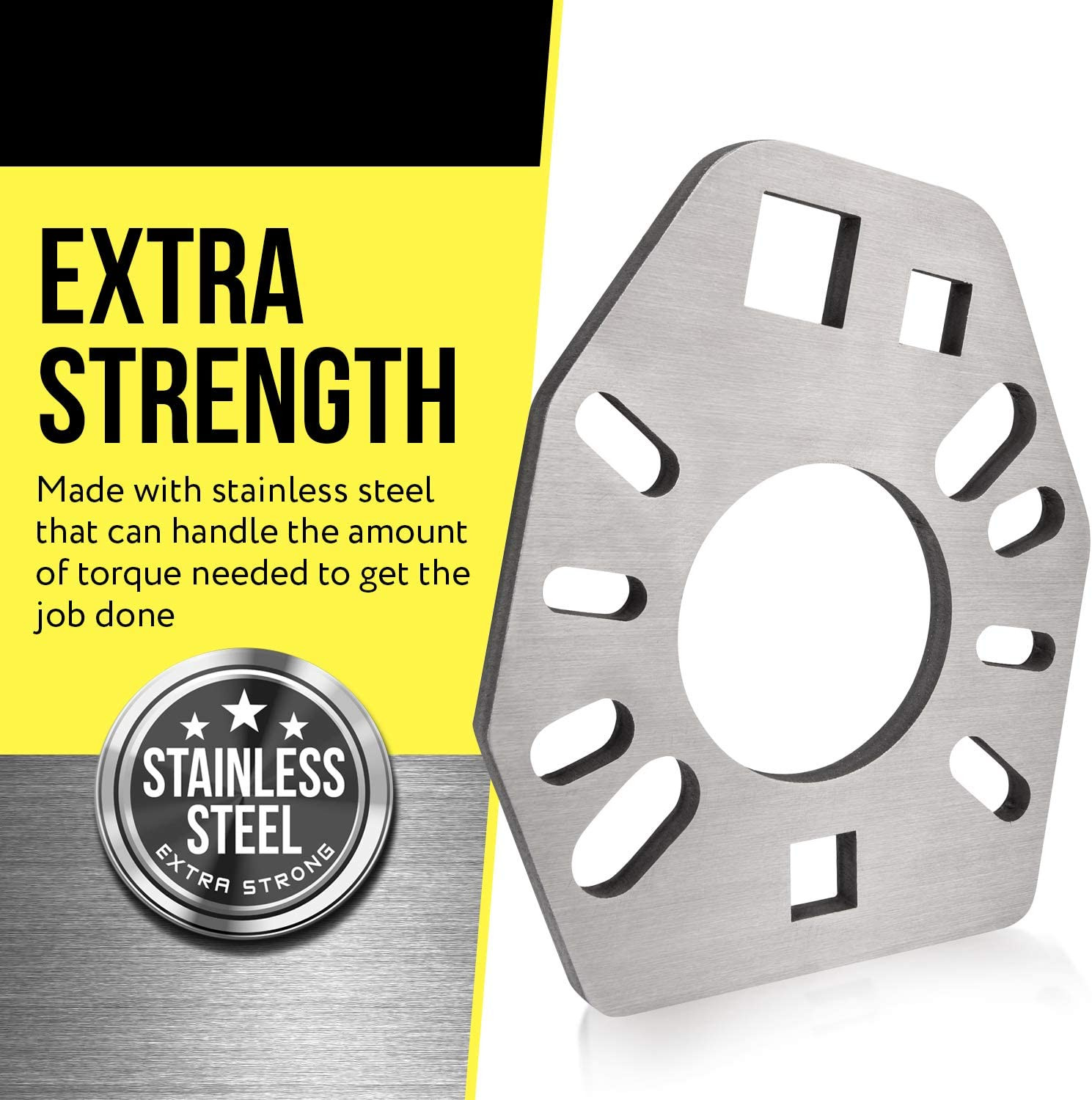 Pinion Flange Holding Tool – Stainless Steel, Silver Powder Coated, 2X 1/2 in Sq