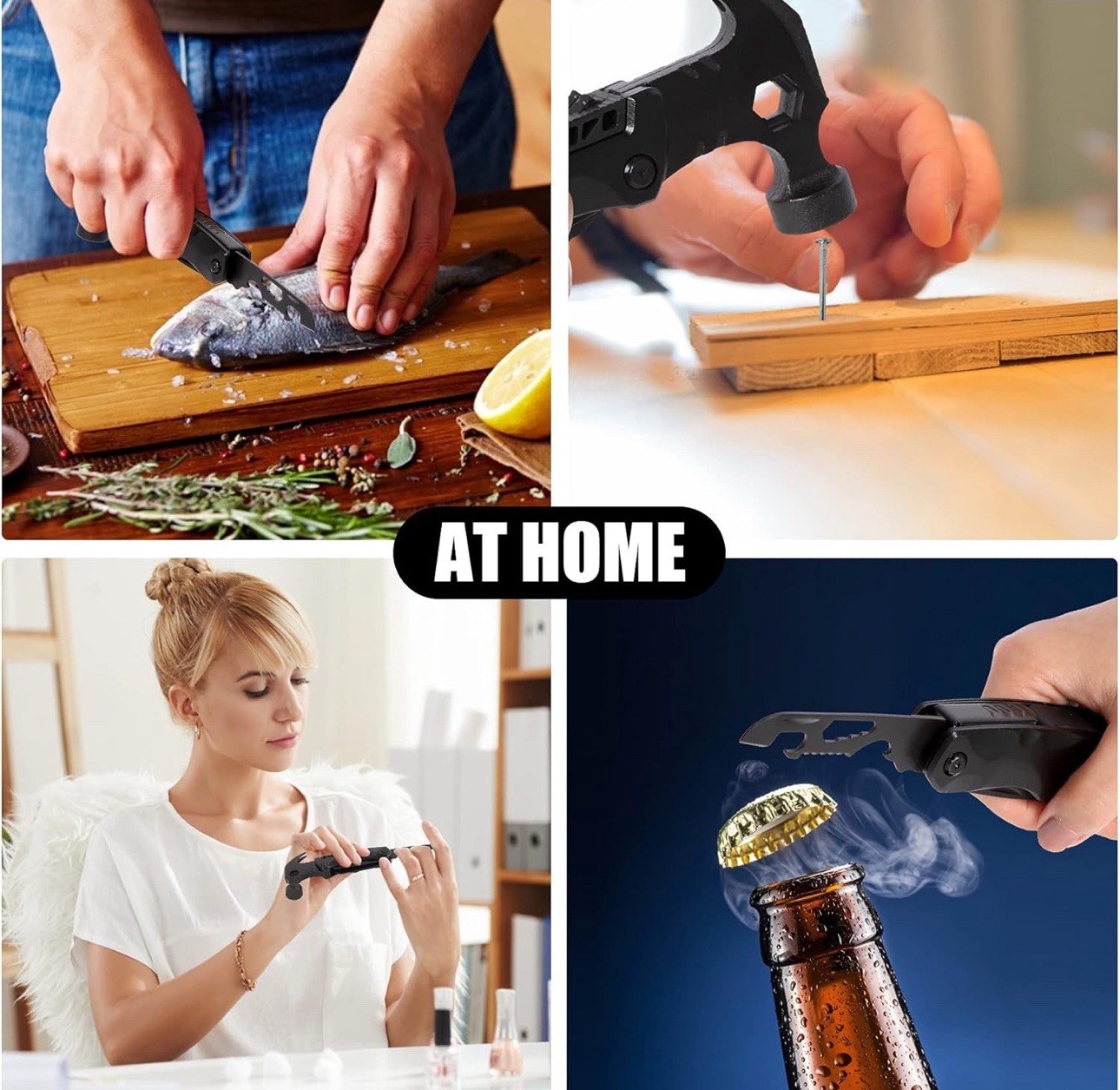 Multitool Camping Accessories Stocking Stuffers for Men Dad Gifts, 13 In 1
