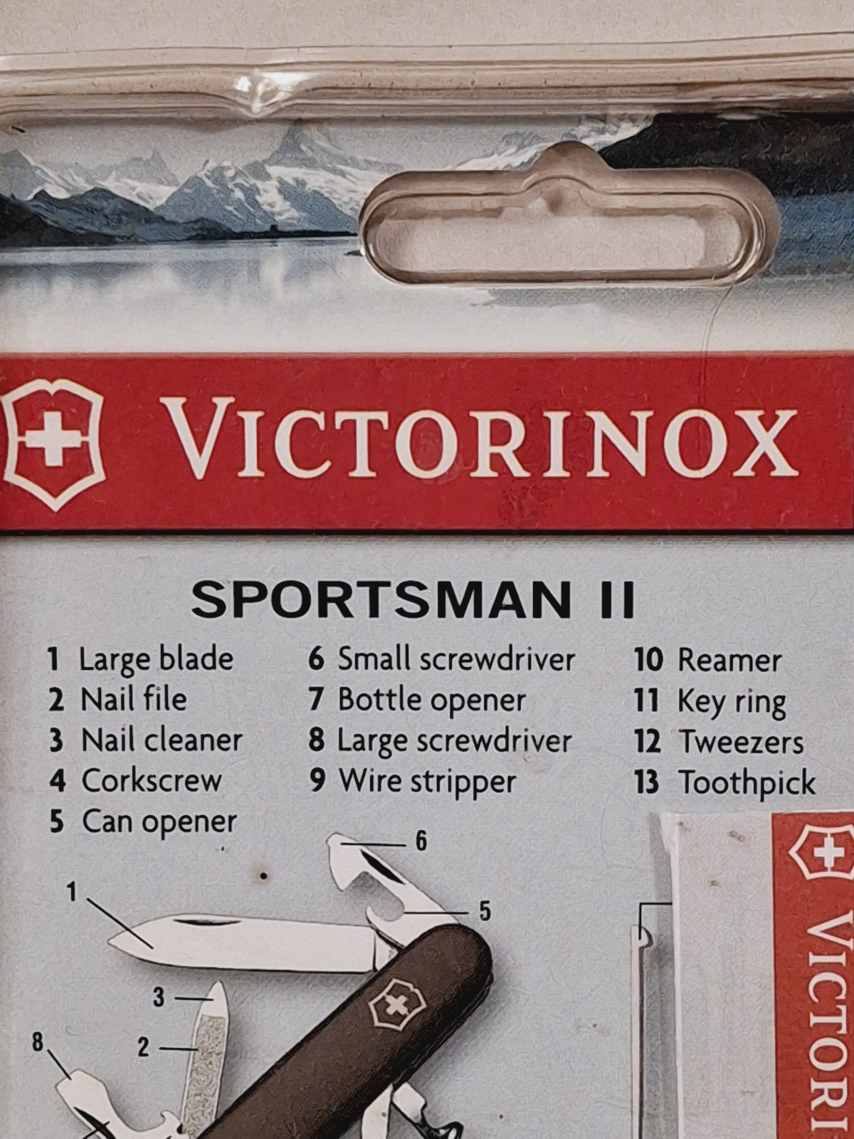 Victorinox Red Multi-Tool Knife Stainless Steel Blade File Corkscrew Opener New.