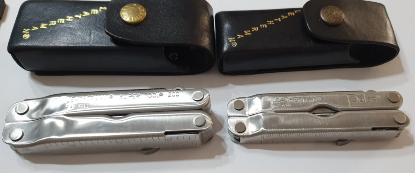 🔥🔥🔥 Leatherman Super Tool 200 & Pulse Set Unique Locks Rare Not Used