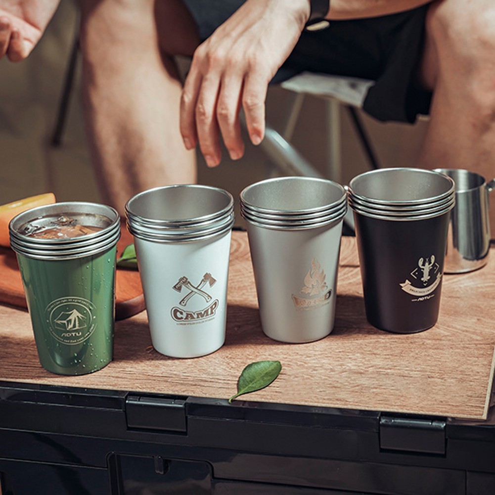 Eco Friendly Reusable 304 Stainless Steel Mugs Great for Camping Trips