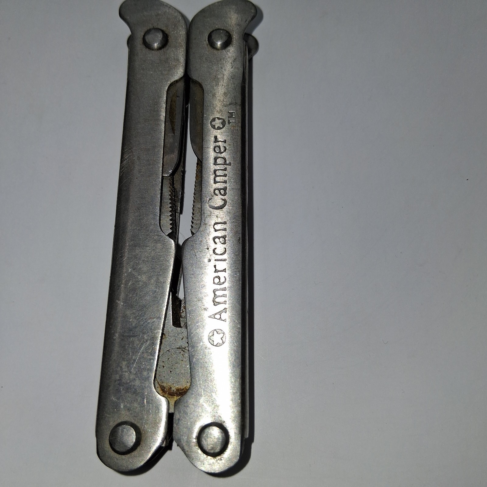American Camper Multi Tool – Knife Ruler Screwdriver Pliers File Can Opener Etc