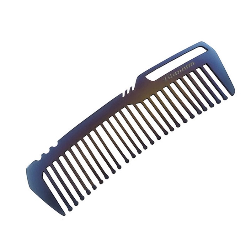 Portable for Titanium Alloy Comb Super Light Hair Brush Outdoor Pocket Gadge
