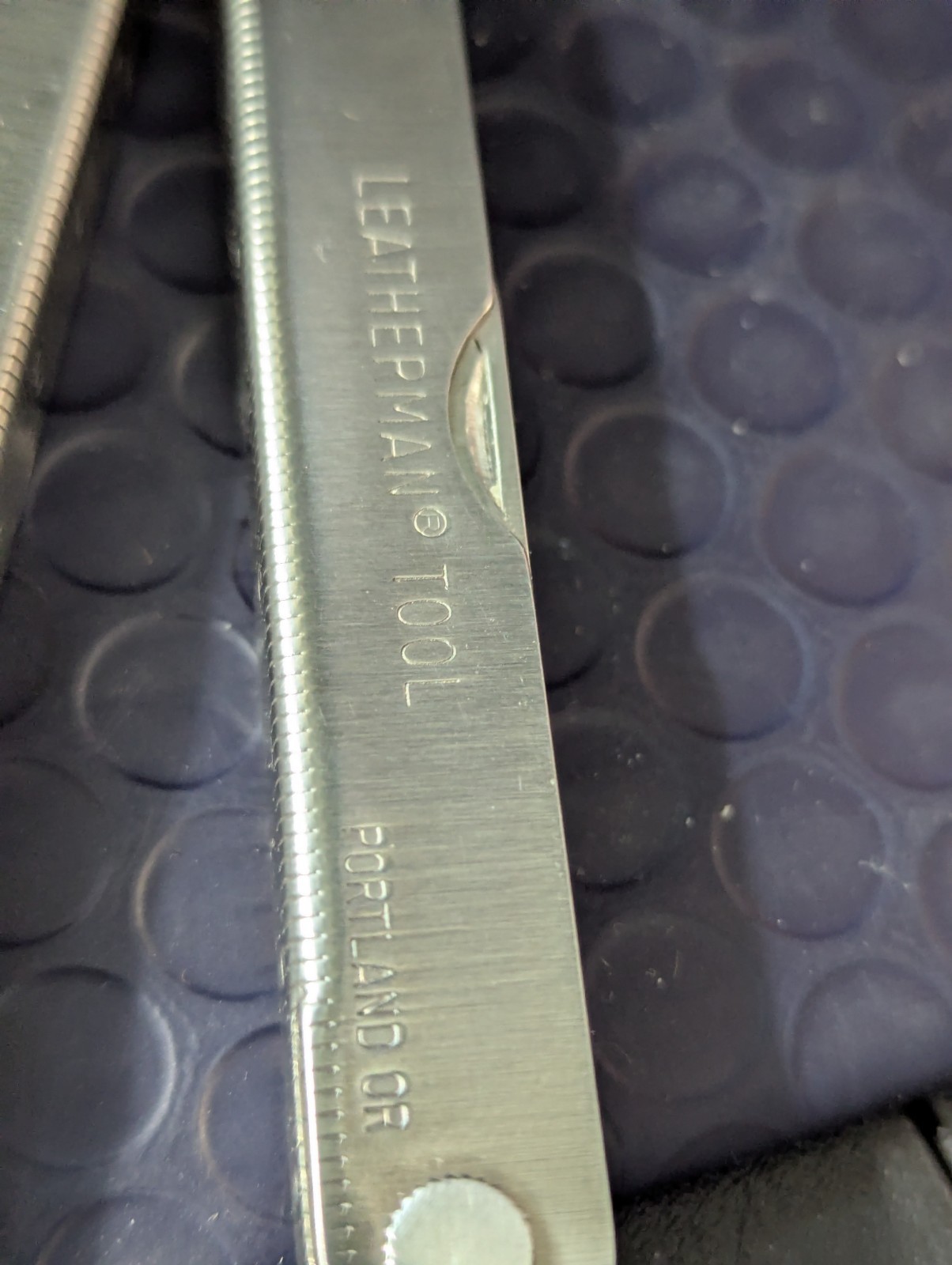 Leatherman Letter Logo Stainless Steel USA PST Multi Tool & Leather Case Vintage
