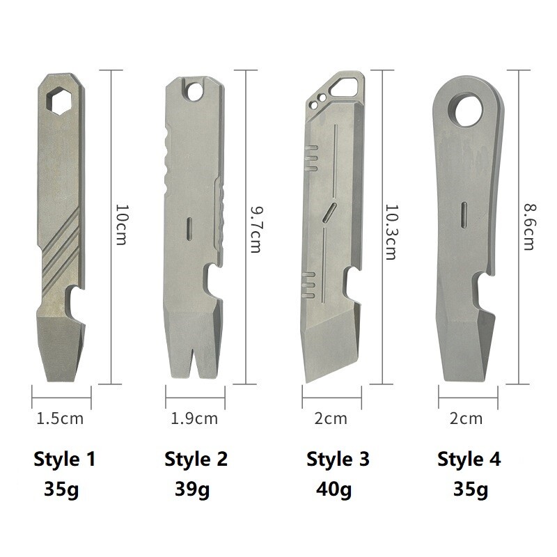 1PCS Titanium Alloy Pry Bar EDC Pocket Crowbar Bottle Opener Multi Tools Outdoor