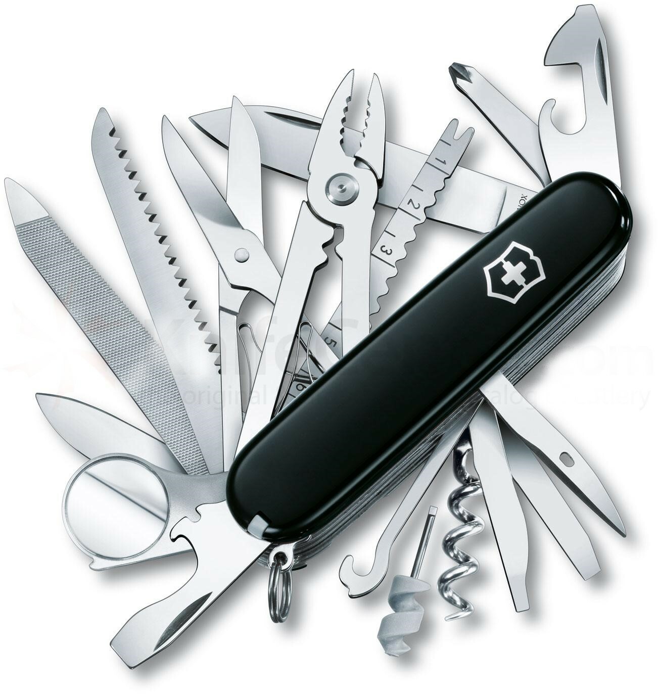 VICTORINOX SWISSCHAMP SWISS ARMY POCKET KNIFE TRANSLUCENT TRANSPARENT SAPPHIRE