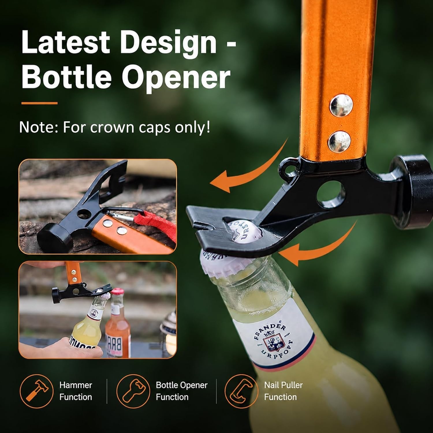 Ergonomic 12″ Tent Stake Hammer – Lightweight Carbon Steel for Hiking & Camping