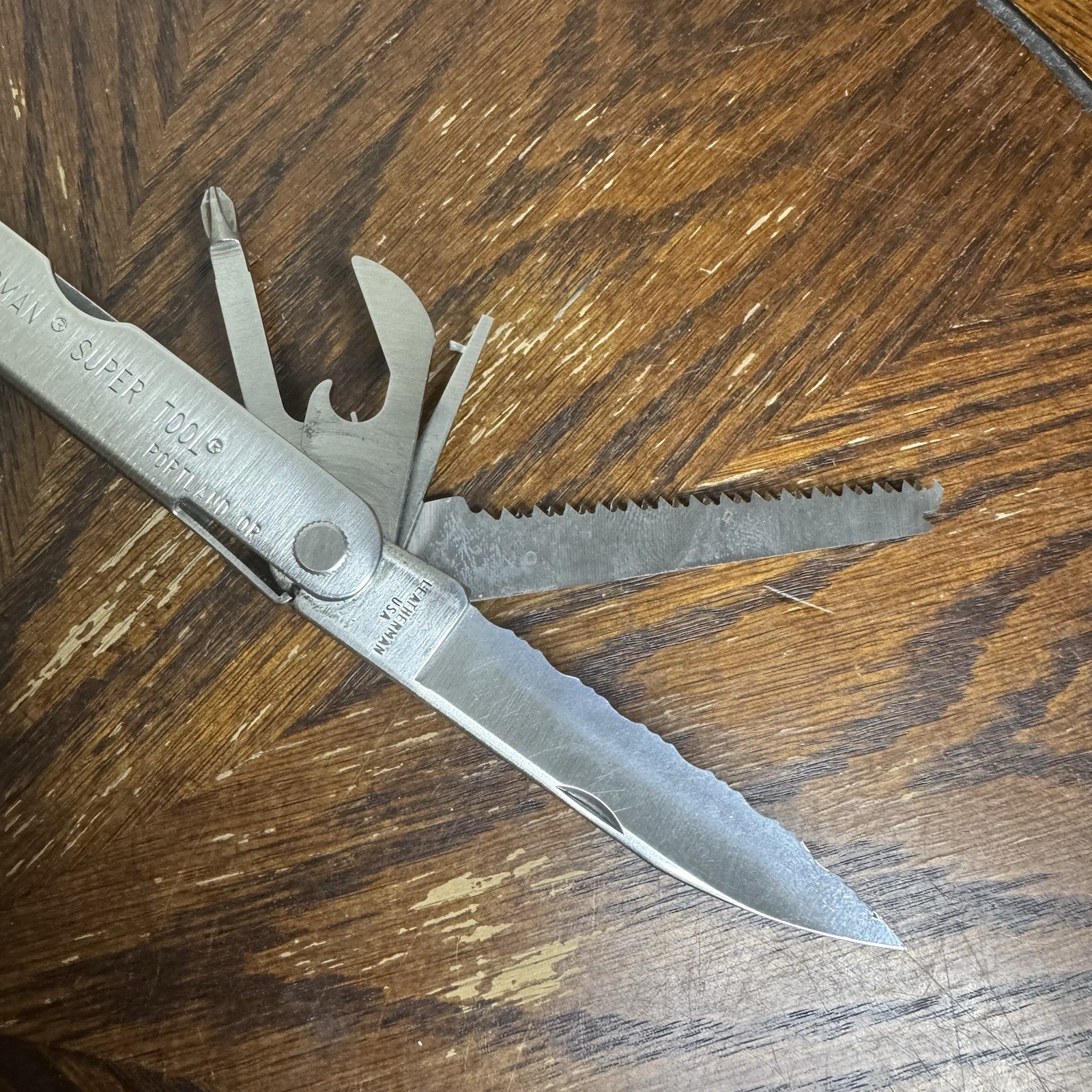 Vintage Pat Pend Leatherman Super Tool & Leather Sheath
