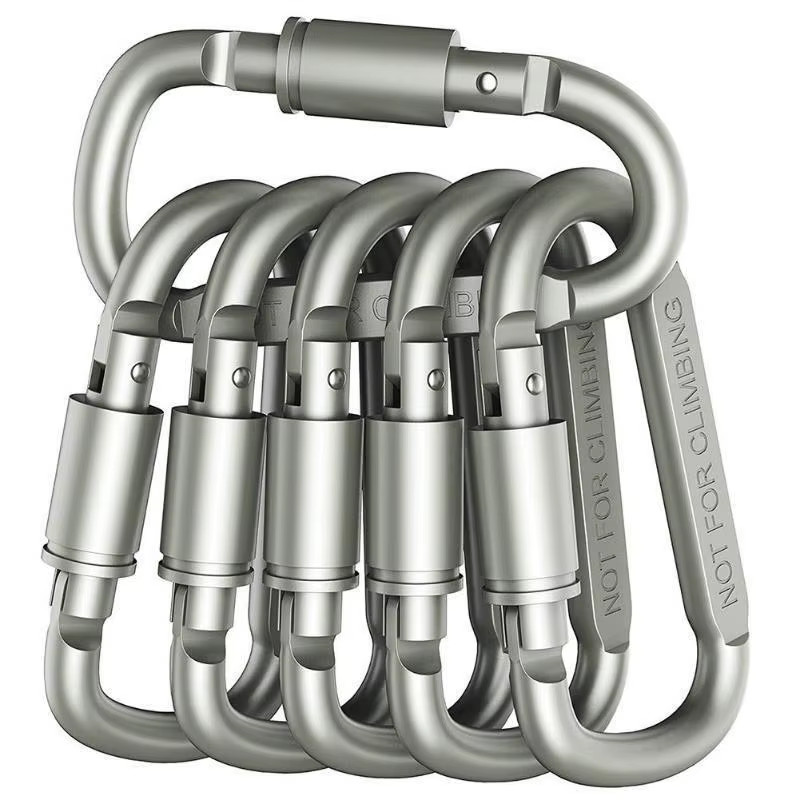 4-6PCS Carabiner Set for Key Camping Survival EDC Outdoor Keychain Clip Alloy Al