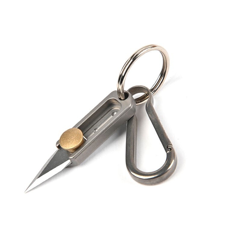 EDC Titanium Metal Alloy Light Weight Mini Little Tiny Small Wallet Button Push