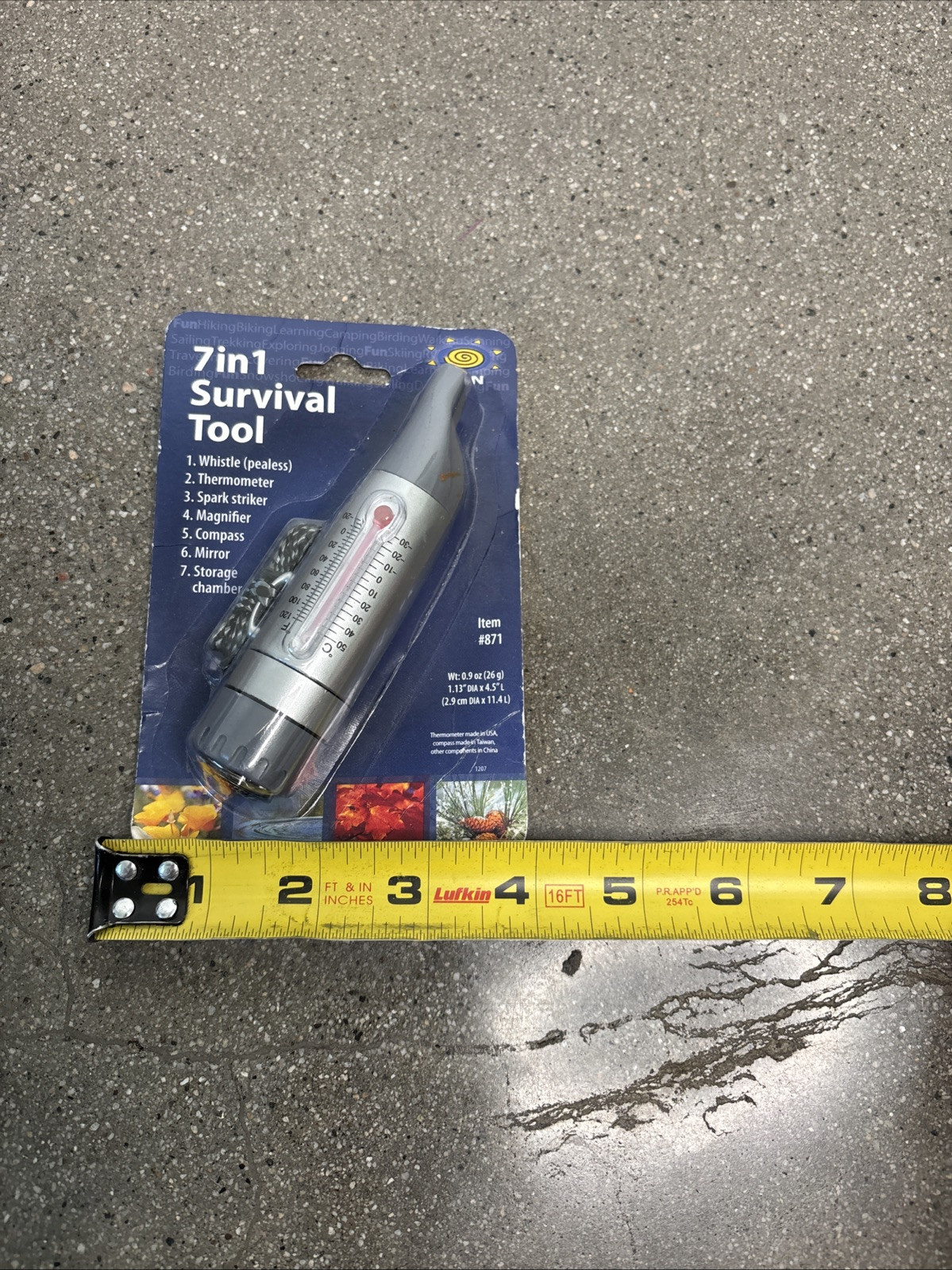 Seven in one survivor tool – outdoors, camping, hiking