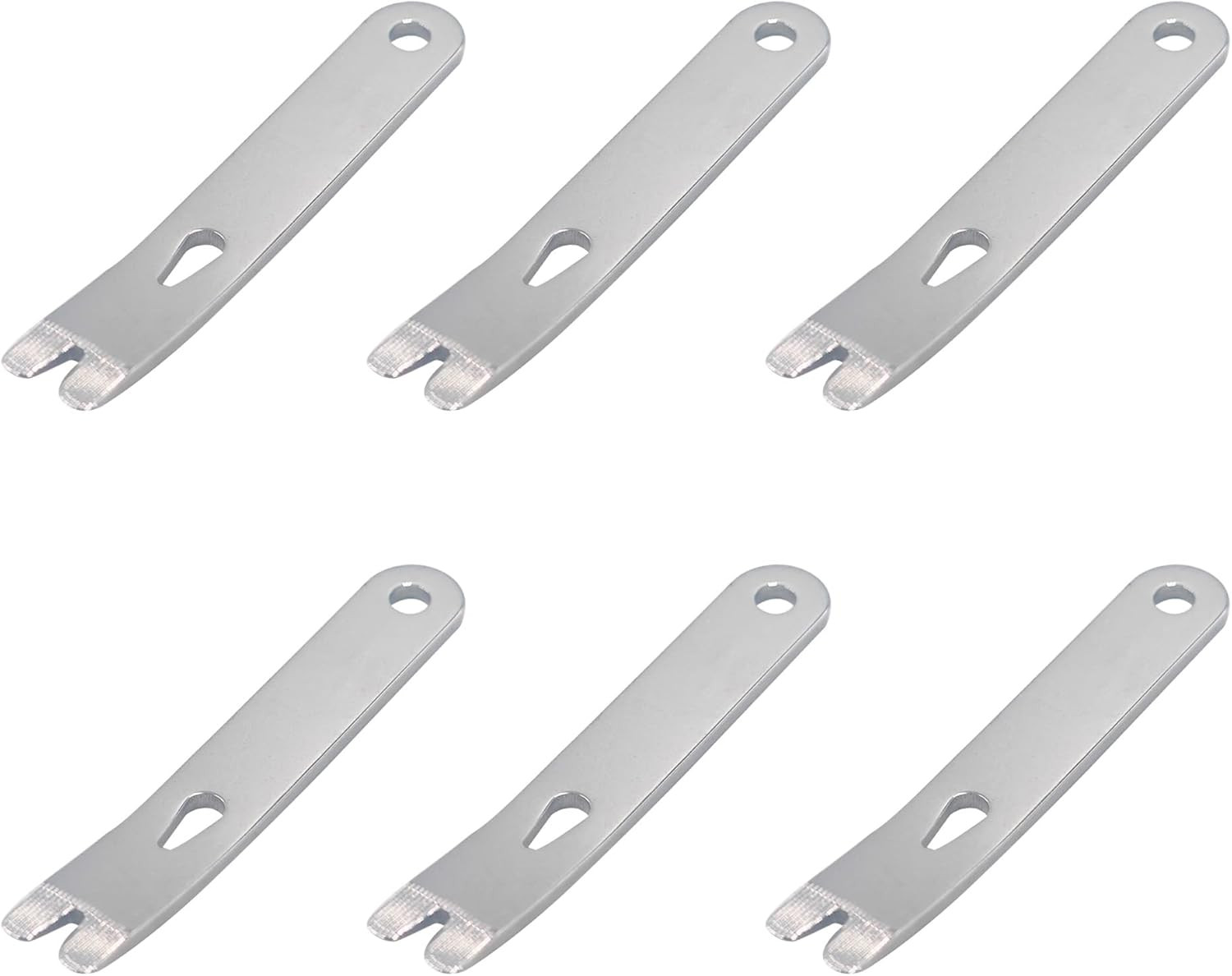 6PCS 3″ Mini Pry Bar Set, Stainless Steel EDC Pocket Tool with Keychain Hole, Mu