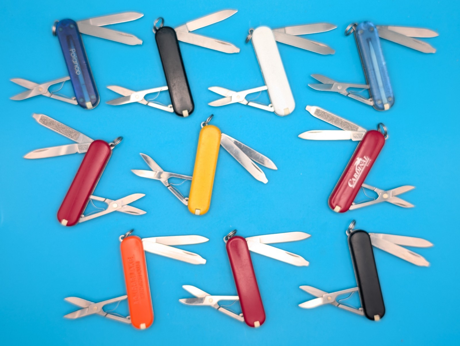 Lot of 10 Victorinox Classic Swiss Army Knife Multi Tools!