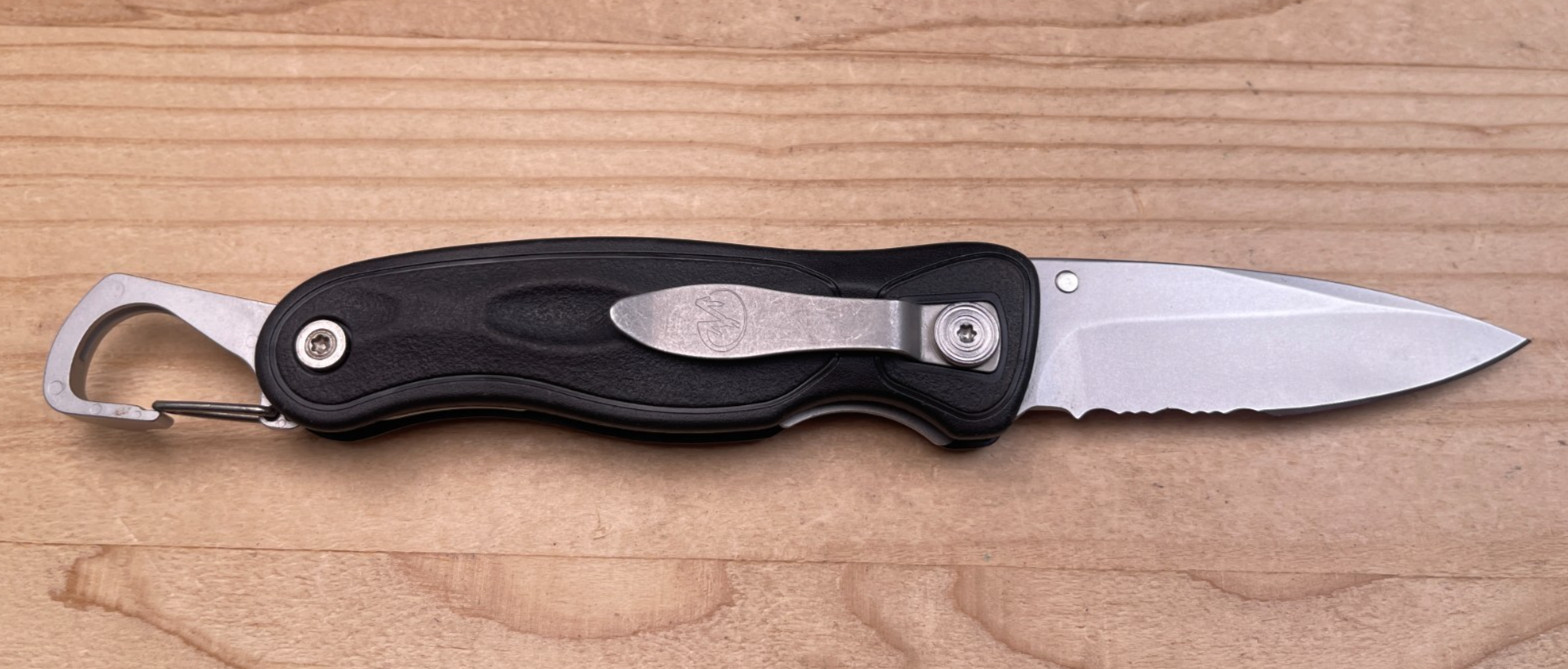 Leatherman E301 Satin Combo Edge w/Bottle Opener Clip Folding Pocket Knife