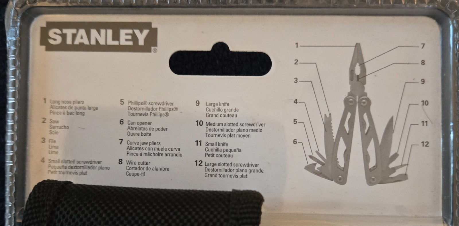 STANLEY 12 IN 1 MULTI TOOL WITH POUCH NEW IN THE BOX