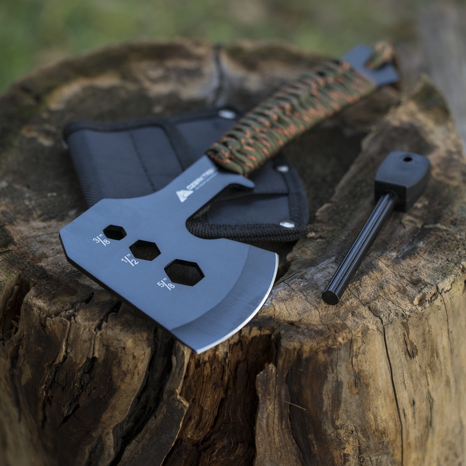 12 Pack Camping Tool Set Heavy-duty Aluminum with Flashlight Machete Knife New