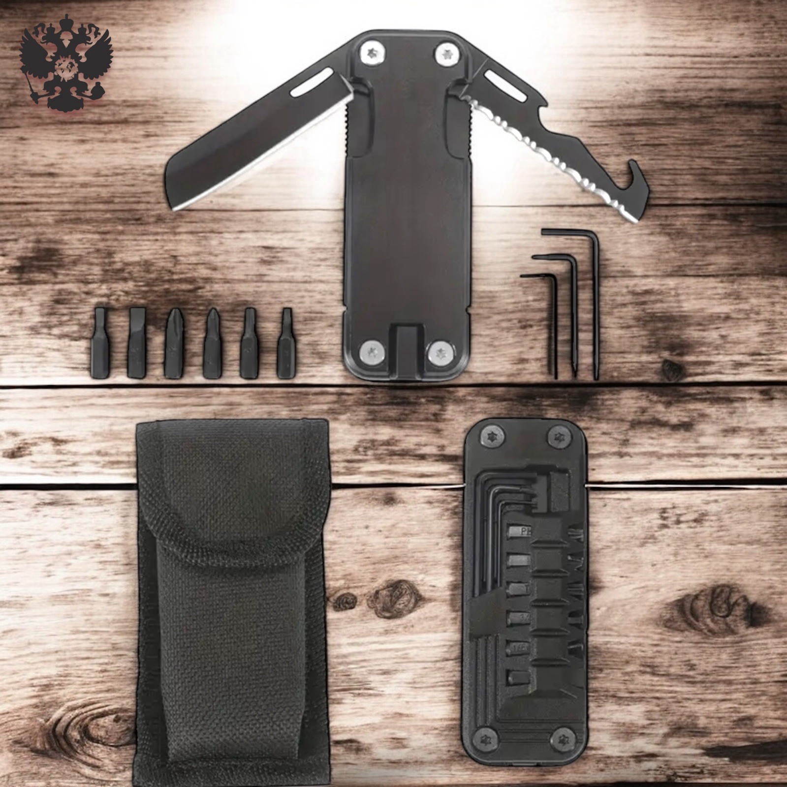 GHK “THE TOOL POD” Ultimate EDC Compact Multitool – 440 Steel Pocket Knife NEW
