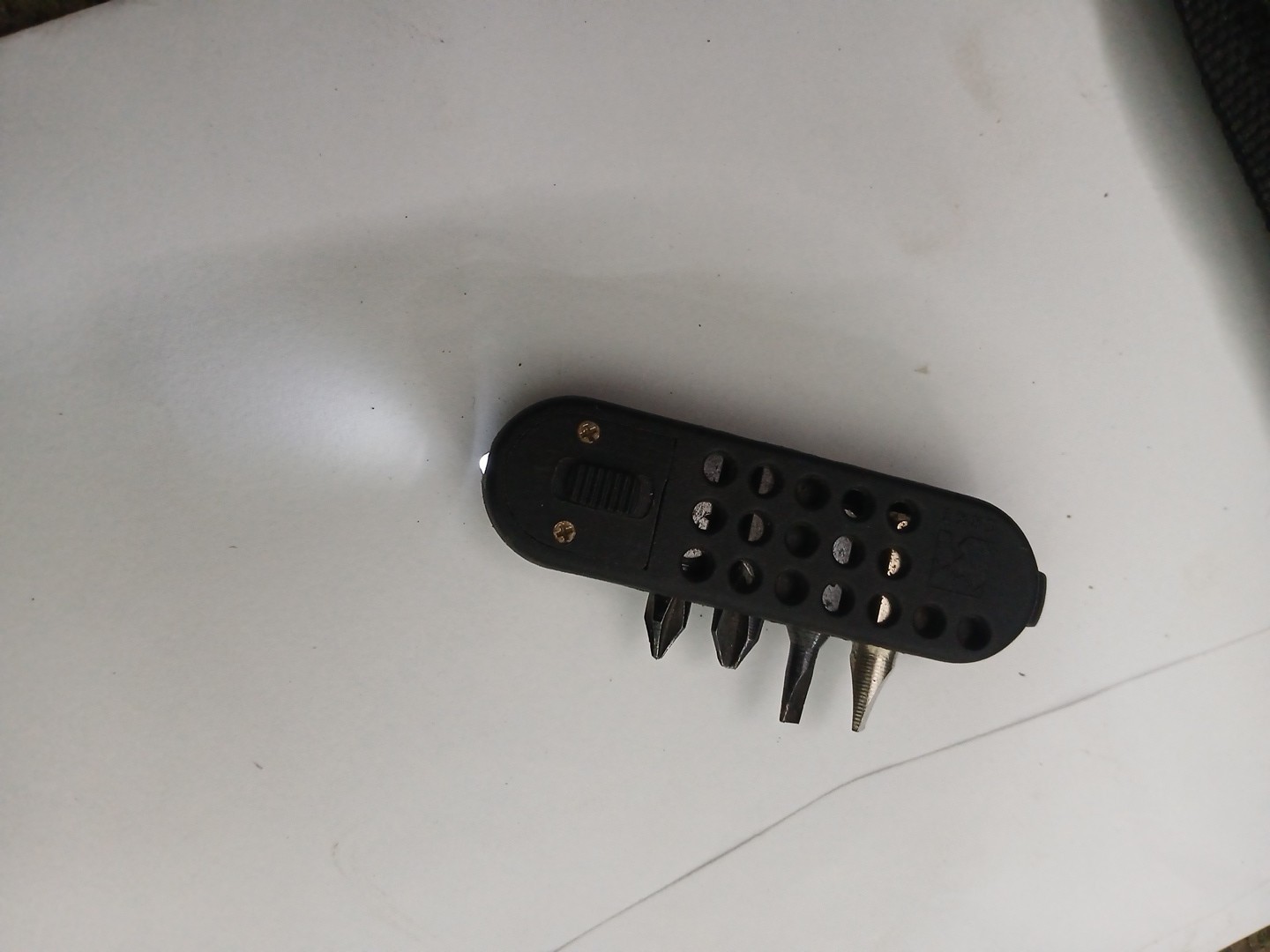 CRKT Knife/Multi-Tool Guppie Gray/Black 8 Tools & LED light & Belt Clip & sheath