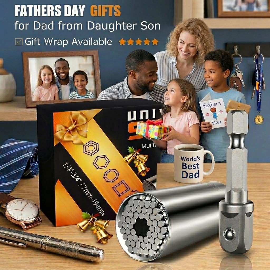 Fathers Day Dad Gifts from Daughter Son Wife Super Universal Socket Tools Gifts