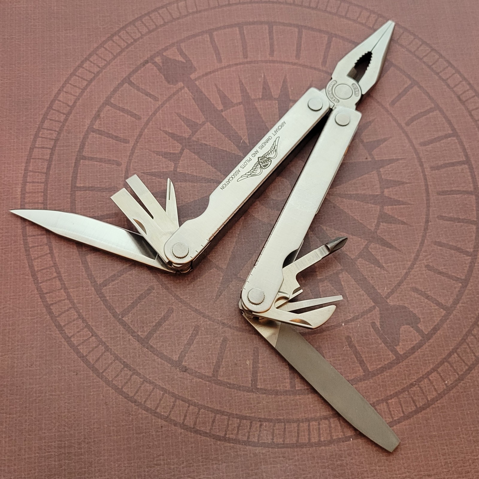 LEATHERMAN PST Multi Tool Made In USA W/SHEATH BOX AOPA Aircraft & Pilots Ass