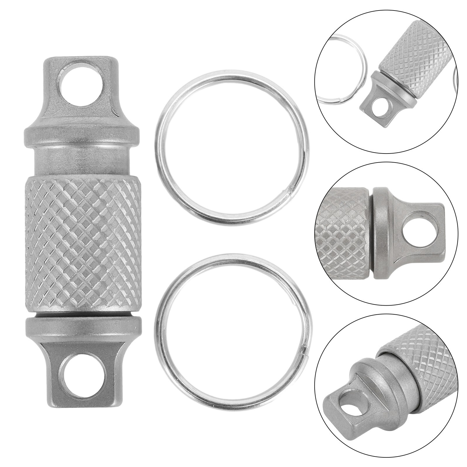 TitaniumAlloy Keychain Detachable Car Key Holder?? Swivel Quick-Release Tool
