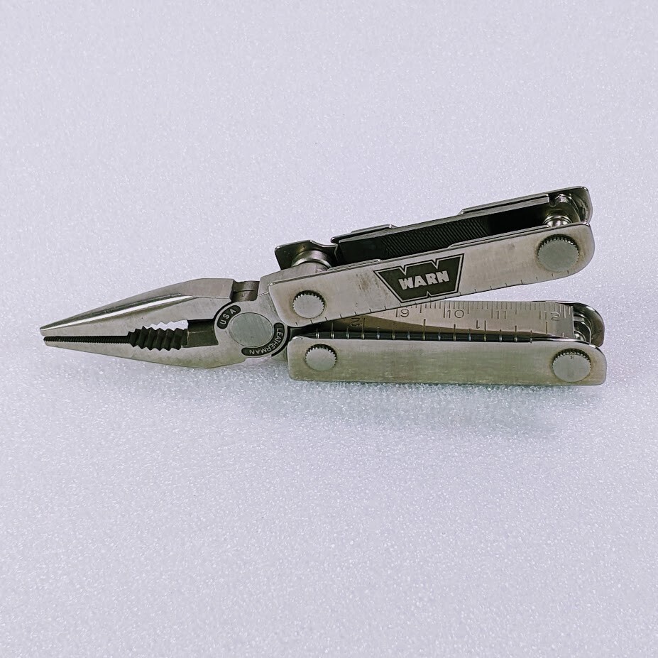 Leatherman Mini multi-tool w/ Embroidered nylon sheath, WARN promotional – RARE!