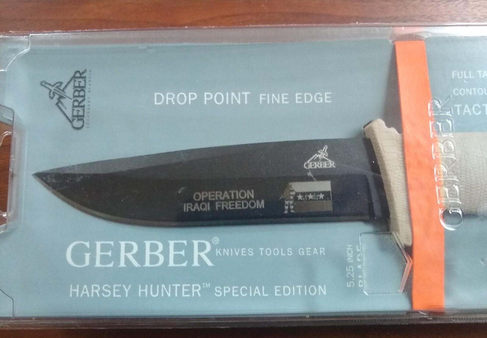 NEW GERBER HARSEY HUNTER SPECIAL EDITION OPERATION IRAQI FREEDOM TACTICAL KNIFE