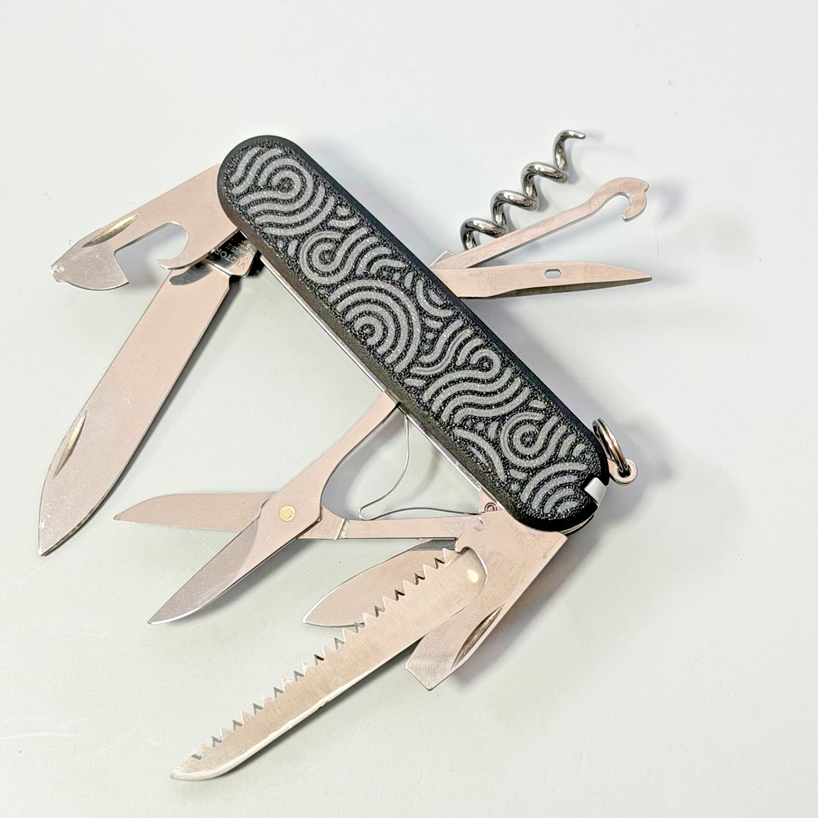 Victorinox Huntsman RedEdge Signature Series Gray Circle Custom Scales